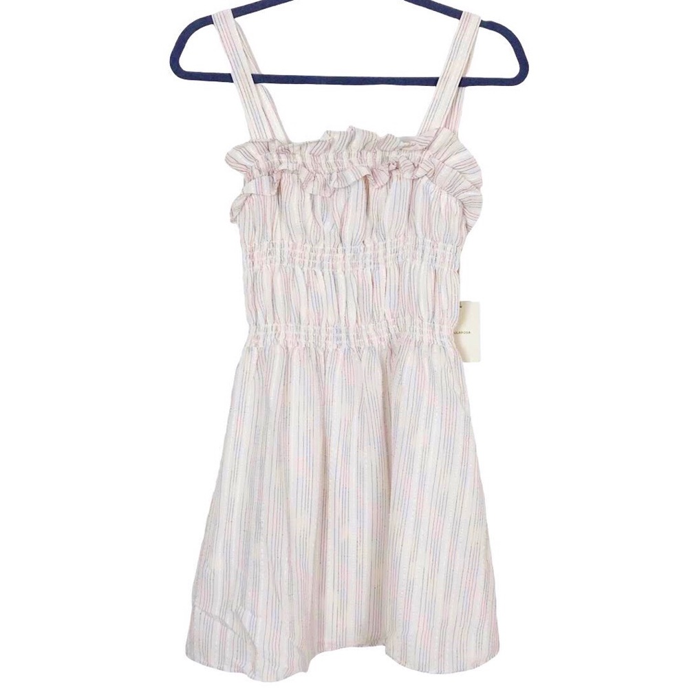 Tularosa Ivory Ellie Smocked Dress Summer Casual - Picture 3 of 12